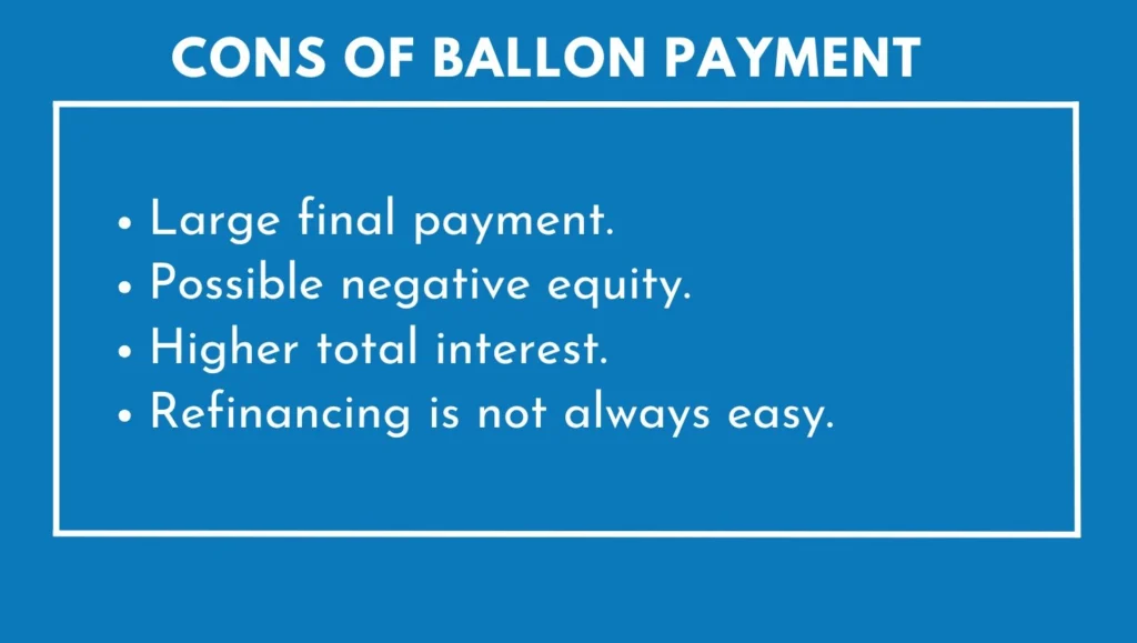 Cons of a Balloon Payment Car Loan